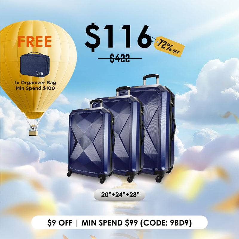 URBANlite Rubik 20"+24"+28" Bundle | 4-Wheel Spinner | Hard Case Luggage
