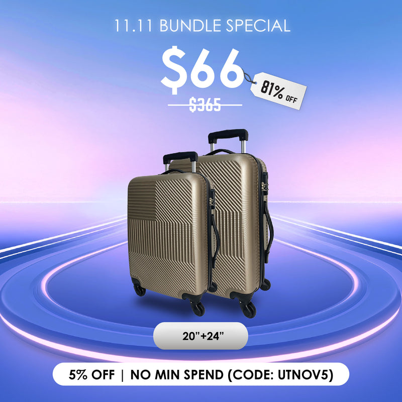 URBANlite Ray 20"+24" Bundle | 4-Wheel Spinner | Anti-Scratch | Hard Case Luggage