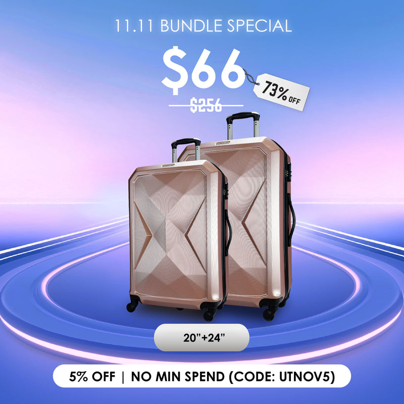 URBANlite Rubik 20"+24" Bundle | 4-Wheel Spinner | Hard Case Luggage