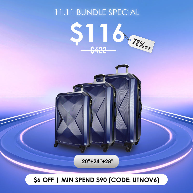 URBANlite Rubik 20"+24"+28" Bundle | 4-Wheel Spinner | Hard Case Luggage