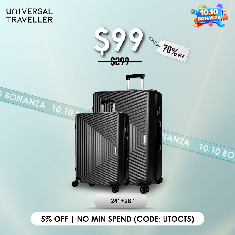 URBANlite Trapez 24"+28" Bundle | 8-Wheel Spinner | Anti-Scratch | Hard Case Luggage