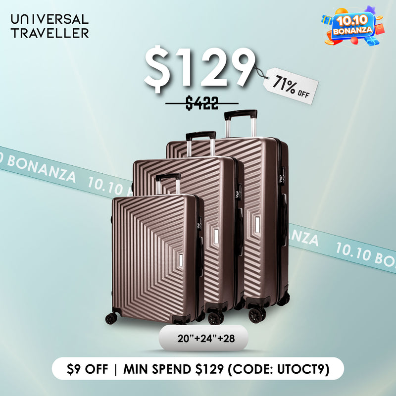 URBANlite Trapez 20"+24"+28" Bundle | 8-Wheel Spinner | Anti-Scratch | Hard Case Luggage