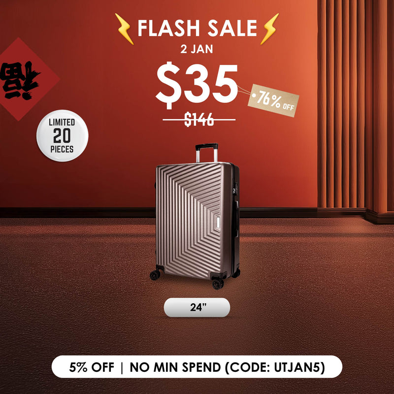 Flash Sale $35 URBANlite 24" | 8-Wheel Spinner | Anti-Scratch | Hard Case Luggage