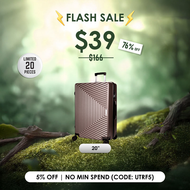 Flash Sale $39 URBANlite 20" | 8-Wheel Spinner | Anti-Scratch | Hard Case Luggage