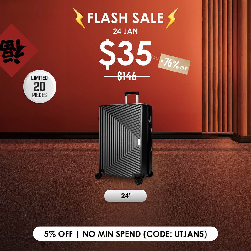 Flash Sale $35 URBANlite 24" | 8-Wheel Spinner | Anti-Scratch | Hard Case Luggage