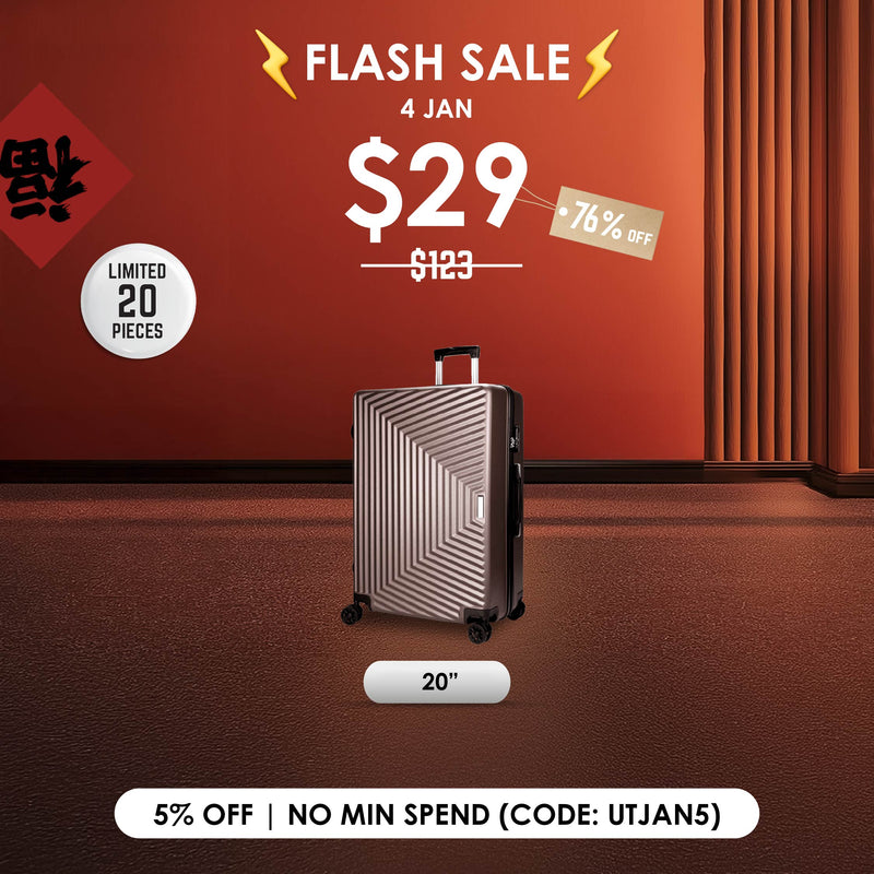 Flash Sale $29 URBANlite 20" | 4-Wheel Spinner | Anti-Scratch | Hard Case Luggage