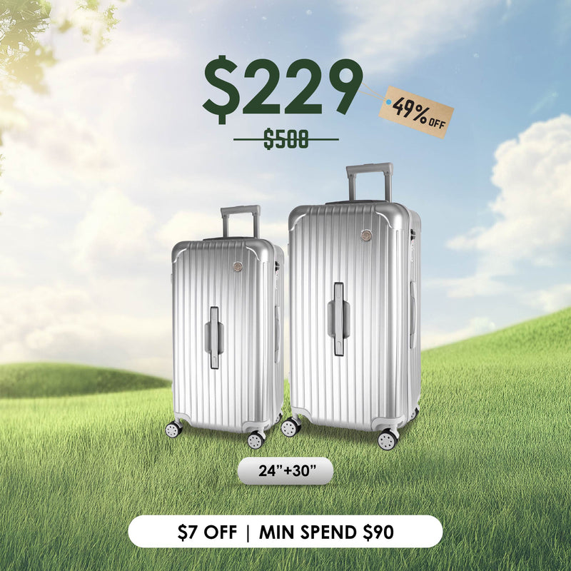 Terminal Trunk  24"+30" Bundle  360° 8-Wheel Spinner | TSA | Anti Theft Zipper  | ABS +PC