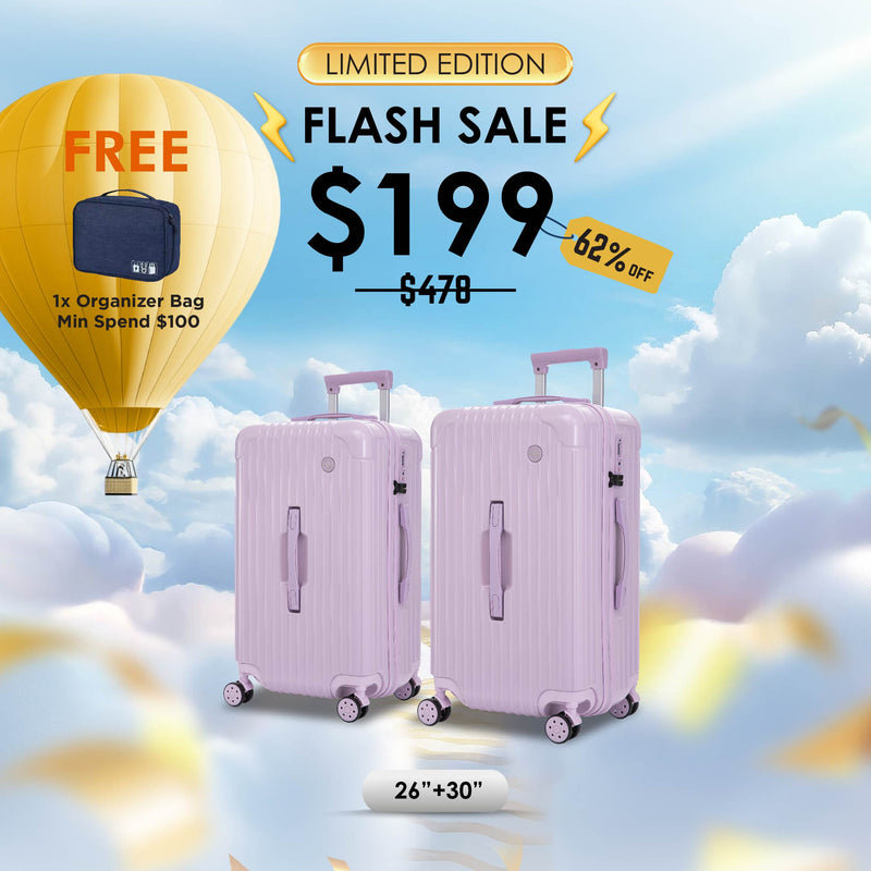 Terminal Trunk  26"+30" Bundle  360° 8-Wheel Spinner | TSA | Anti Theft Zipper  | ABS +PC