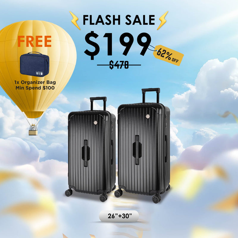 Terminal Trunk  26"+30" Bundle  360° 8-Wheel Spinner | TSA | Anti Theft Zipper  | ABS +PC
