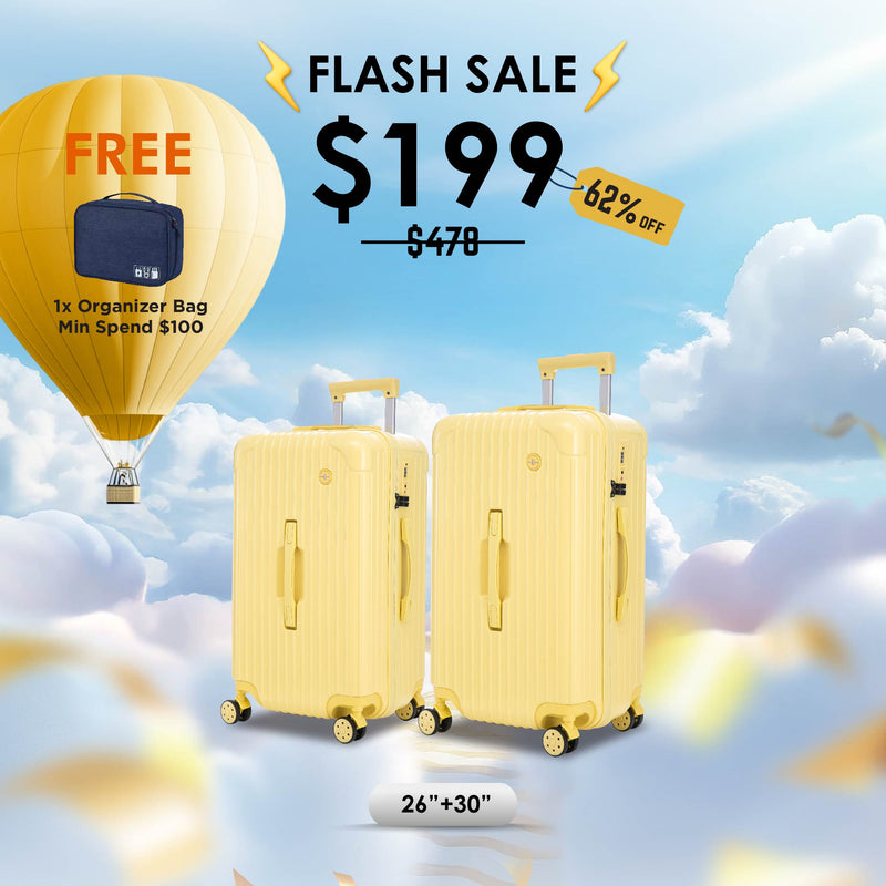 Terminal Trunk  26"+30" Bundle  360° 8-Wheel Spinner | TSA | Anti Theft Zipper  | ABS +PC