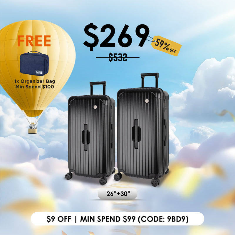 Terminal Trunk  26"+30" Bundle  360° 8-Wheel Spinner | TSA | Anti Theft Zipper  | ABS +PC