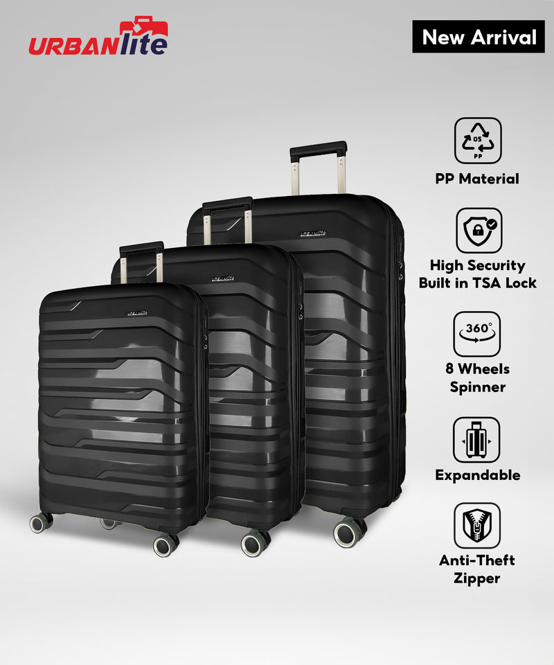 (NEW LAUNCH) Urbanlite TROVE 2.0- 3 in 1 Bundle"  360° 8-Wheel Spinner | TSA I Expandable | Anti Theft | 100% Polypropylene (Copy)