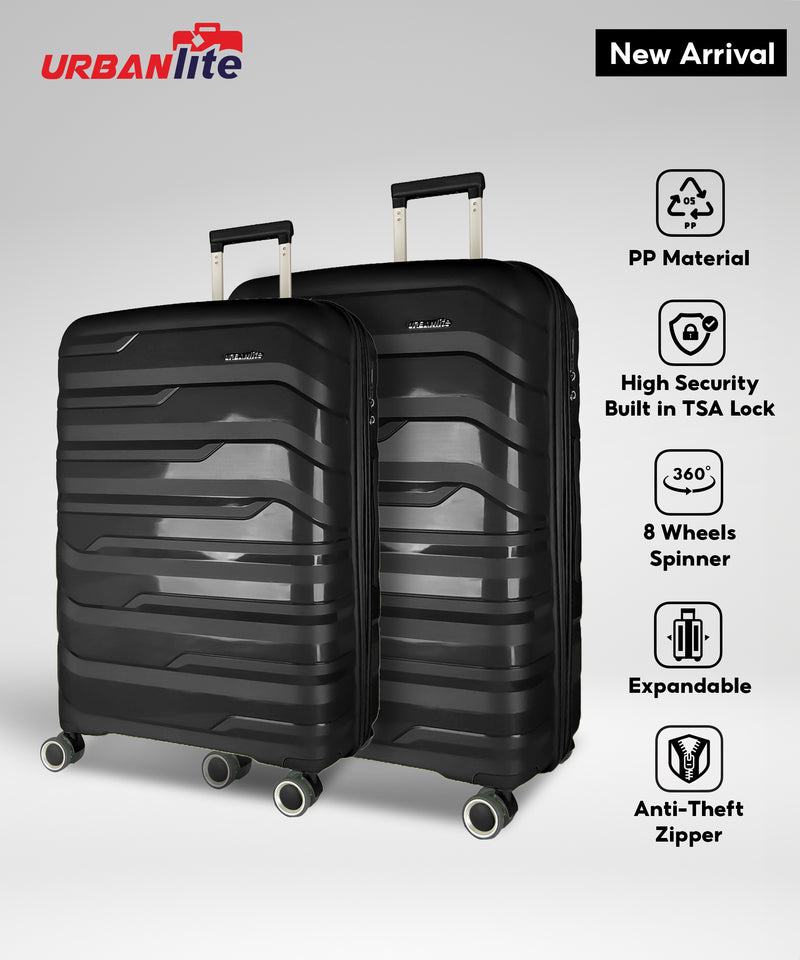 (NEW LAUNCH) Urbanlite TROVE 2.0 -  24" + 28" Bundle"  360° 8-Wheel Spinner | TSA I Expandable | Anti Theft | 100% Polypropylene