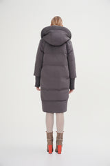 Boxy Down Jacket With Chunky Rib