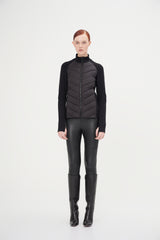 Slim-Fit With Knitted Sleeves Down Jacket