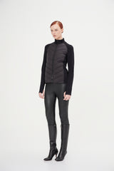 Slim-Fit With Knitted Sleeves Down Jacket