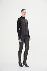 Slim-Fit With Knitted Sleeves Down Jacket