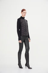 Slim-Fit With Knitted Sleeves Down Jacket