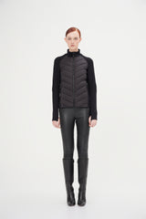 Slim-Fit With Knitted Sleeves Down Jacket