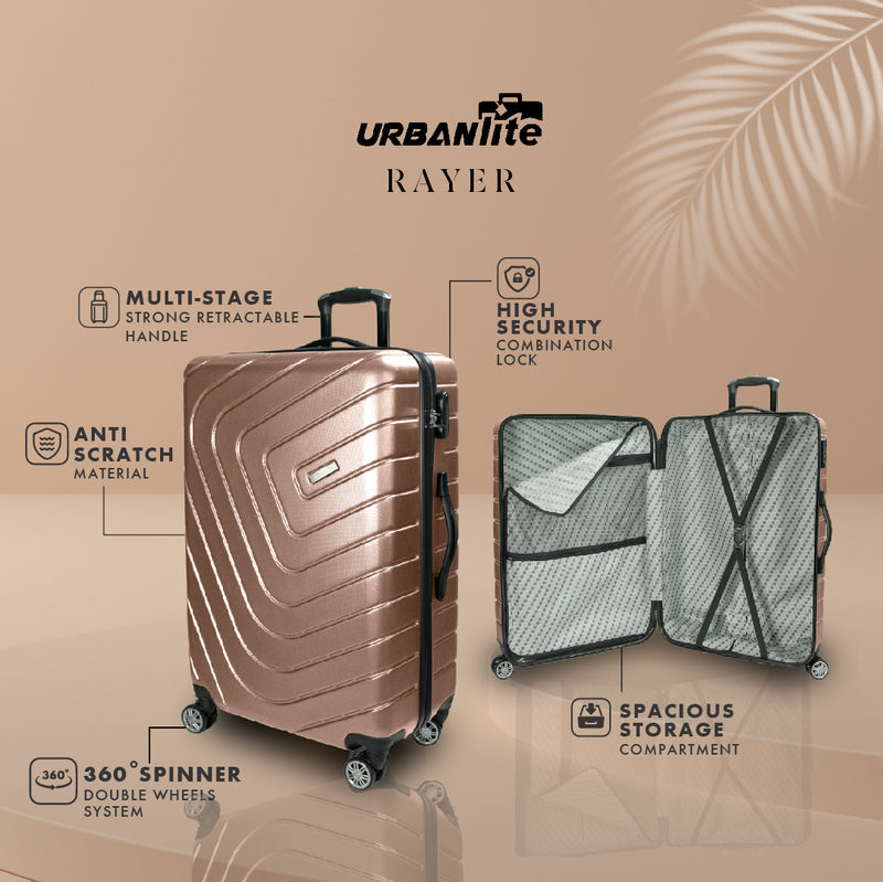 URBANlite Rayer 24"+28" Bundle | 8-Wheel Spinner | Anti-Scratch | Hard Case Luggage