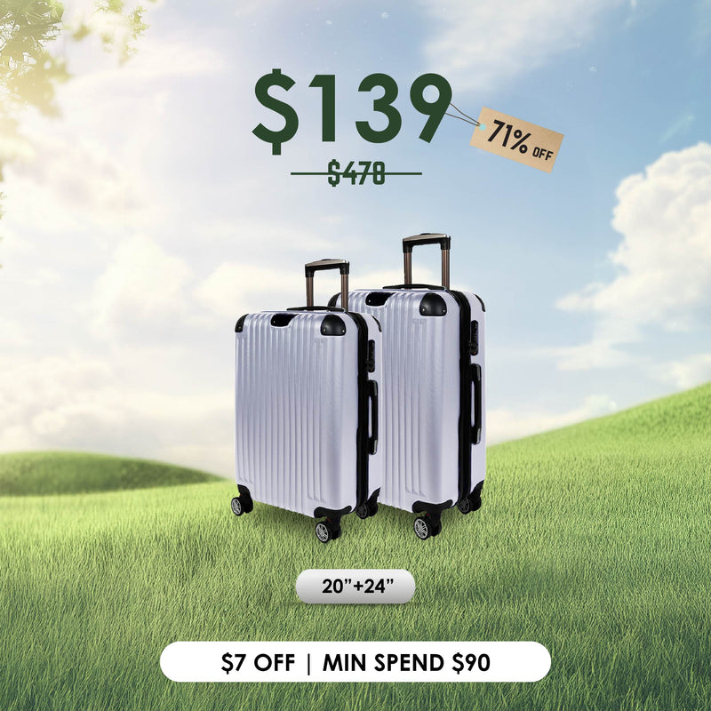 URBANlite VERTEZ  20"+24" Bundle 360° 8-Wheel Spinner | TSA Lock I Expandable |Corner Guard Hard Case Luggage