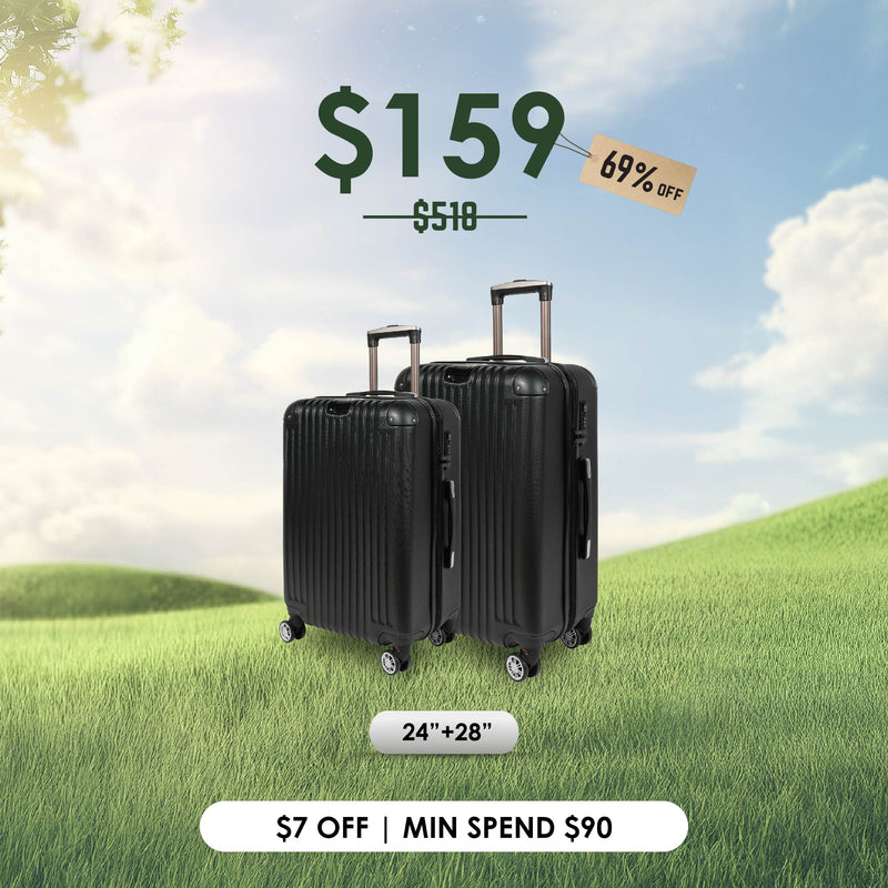 URBANlite VERTEZ  24"+28" Bundle 360° 8-Wheel Spinner | TSA Lock I Expandable |Corner Guard Hard Case Luggage