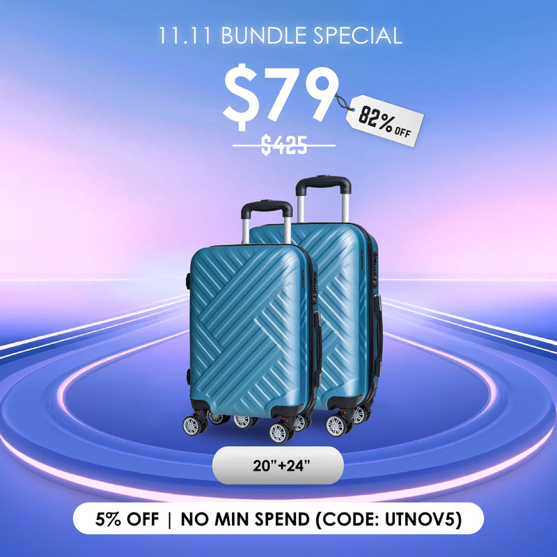 URBANlite WEAVE  20"+24" Bundle 360° 8-Wheel Spinner | TSA Lock I Expandable |Hard Case Luggage