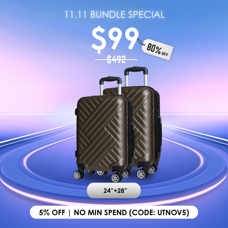 URBANlite WEAVE  24"+28" Bundle 360° 8-Wheel Spinner | TSA Lock I Expandable |Hard Case Luggage