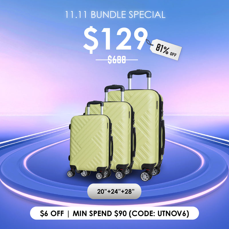 URBANlite WEAVE  20"+24"+28 Bundle 360° 8-Wheel Spinner | TSA Lock I Expandable |Hard Case Luggage