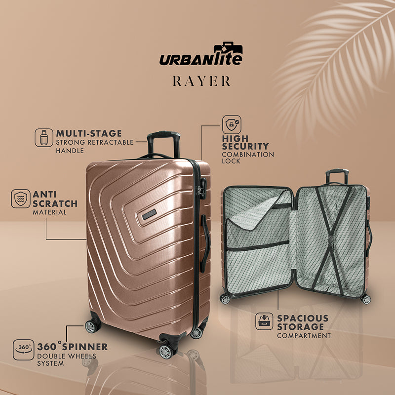 URBANlite Rayer 20"/24"/28" | 8-Wheel Spinner | Anti-Scratch | Hard Case Luggage