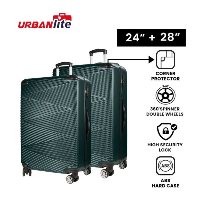 URBANlite Echo 2.0 24"+28"Bundle | 8-Wheel Spinner | Corner Guard | Hard Case Luggage