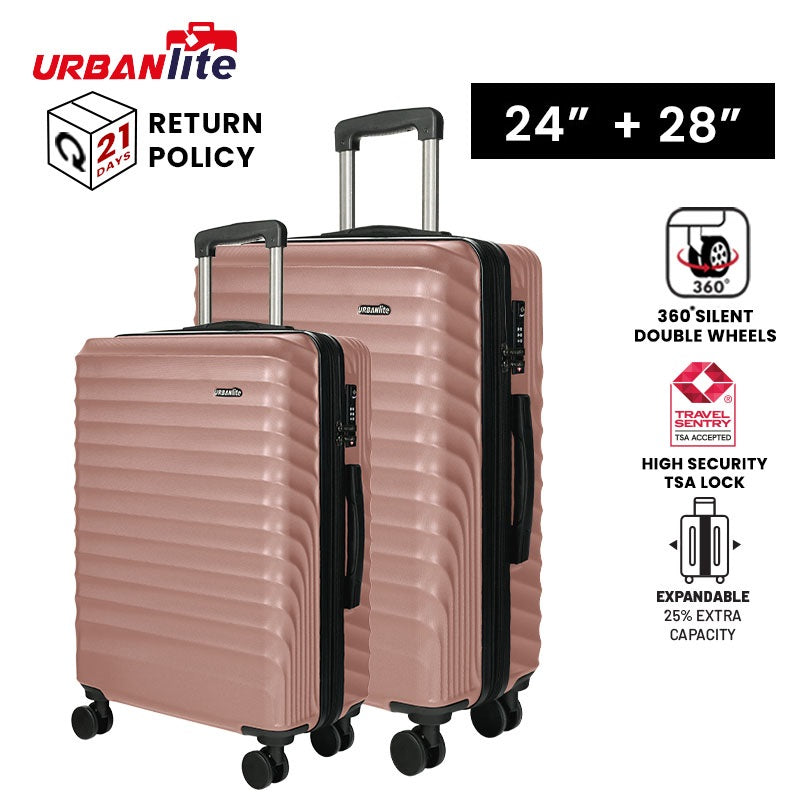 (NEW LAUNCH)Urbanlite LUSH 2 in 1 (24"+28") 360° 8-Wheel Spinner | TSA Lock I Expandable |Hard Case Luggage-ULH 22912