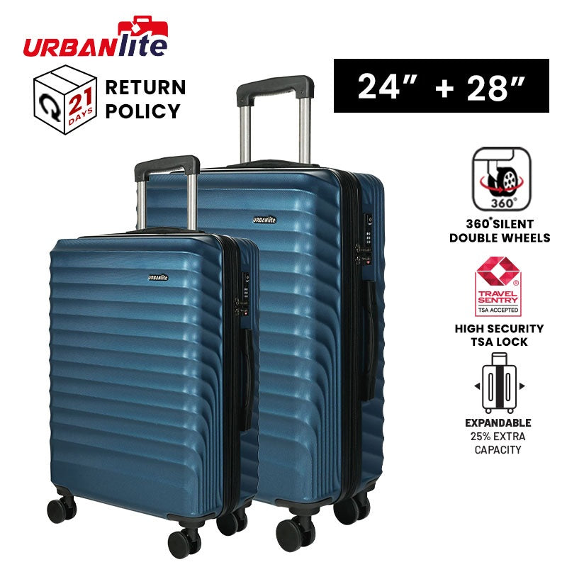 (NEW LAUNCH)Urbanlite LUSH 2 in 1 (24"+28") 360° 8-Wheel Spinner | TSA Lock I Expandable |Hard Case Luggage-ULH 22912