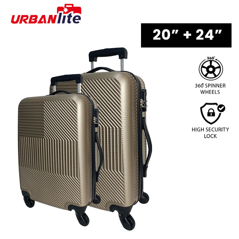 URBANlite Ray 20"+24" Bundle | 4-Wheel Spinner | Anti-Scratch | Hard Case Luggage - Universal Traveller SG