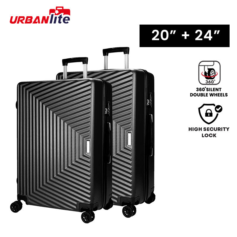 URBANlite Trapez 20"+24" Bundle | 8-Wheel Spinner | Anti-Scratch | Hard Case Luggage - Universal Traveller SG