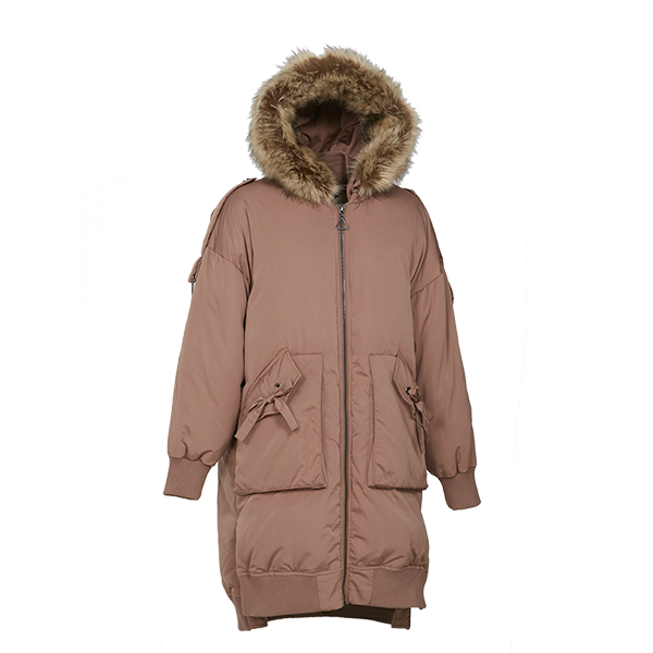 Fur lined down best sale coat