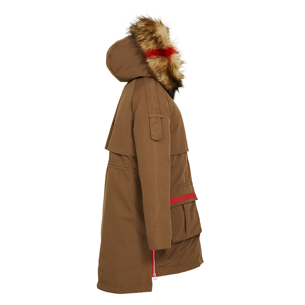 Trendy Down Jacket with Contrast Hood Fur - Universal Traveller SG