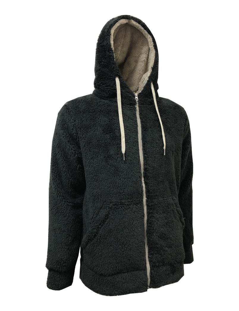 High Pile Coral Fleece Hoodie Jacket - Universal Traveller SG