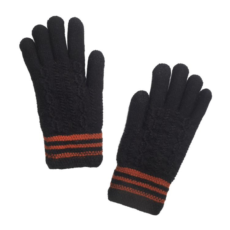 Knitted Gloves With Fleece lining