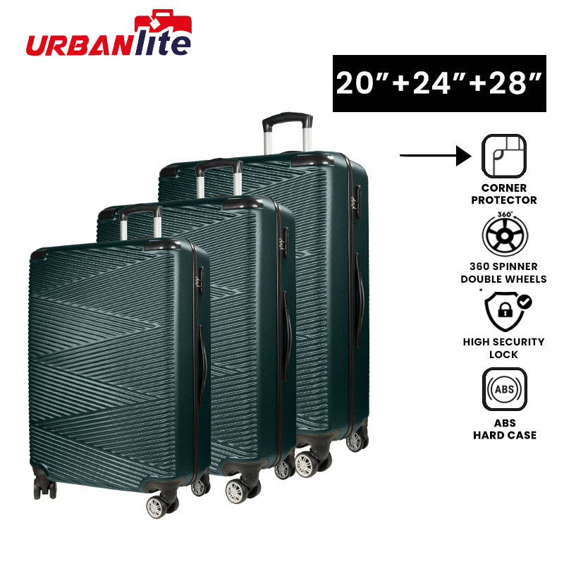 URBANlite Echo 2.0 20"+24"+28" Bundle | 8-Wheel Spinner | Corner Guard | Hard Case Luggage - Universal Traveller SG