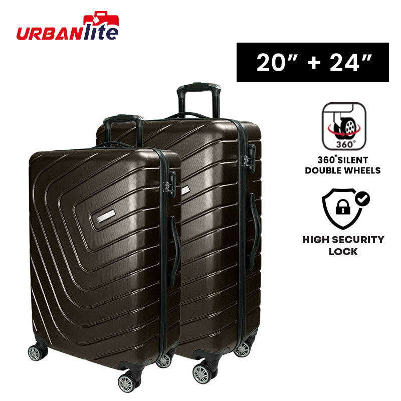 URBANlite Rayer 20"+24" Bundle | 8-Wheel Spinner | Anti-Scratch | Hard Case Luggage - Universal Traveller SG