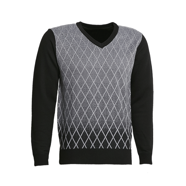 V Neck Knitted Sweater With Diamond Print KS9142 - Universal Traveller SG
