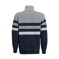 Henley Mock Neck Bonded Knitted Sweater - Universal Traveller SG