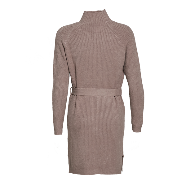 High Collar Knitted Sweater With Belt - Universal Traveller SG