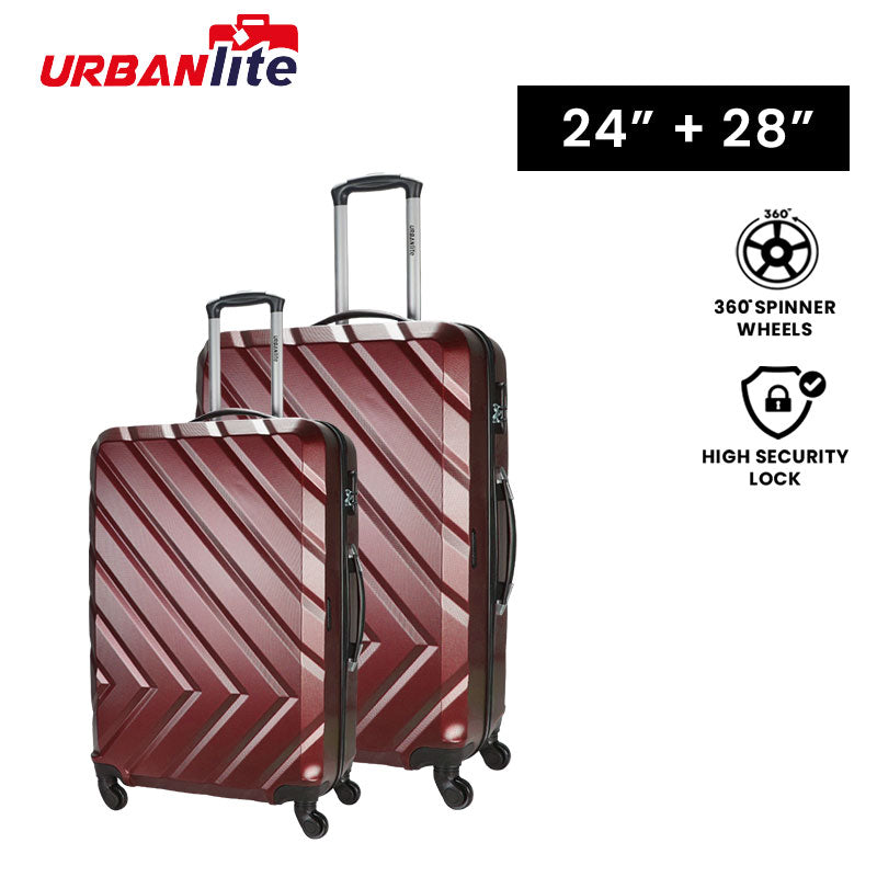 URBANlite Conti 24"+28" Bundle | 4-Wheel Spinner | Anti-Scratch | Hard Case Luggage - Universal Traveller SG
