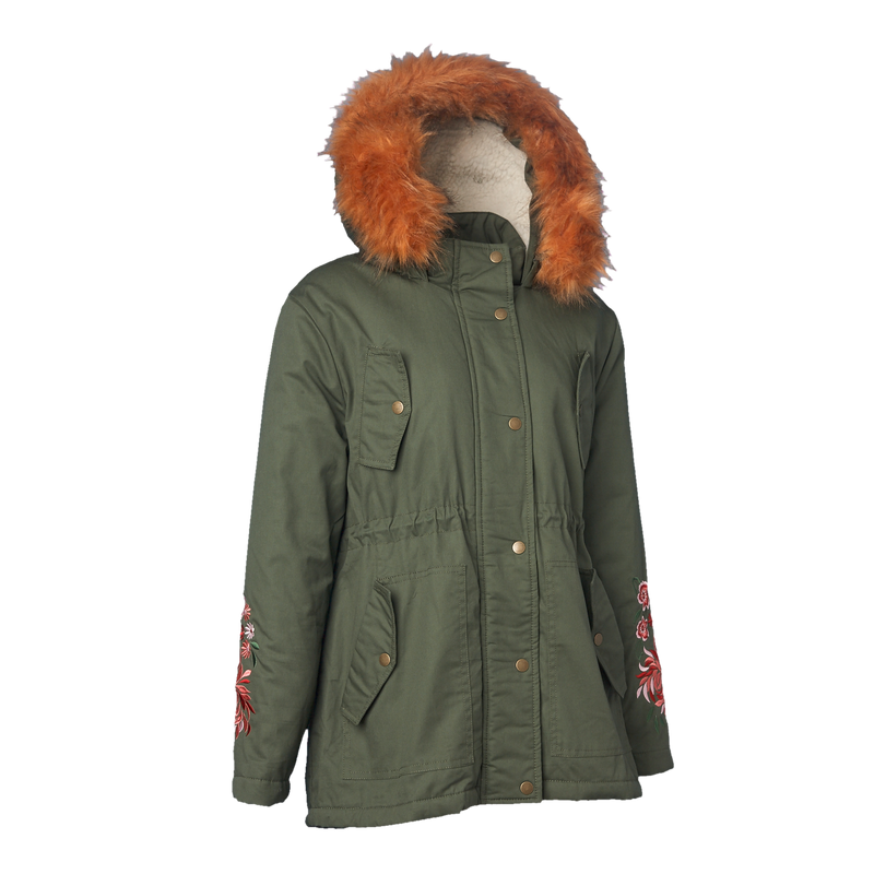 Turvo puffer embroidered hooded jacket sale