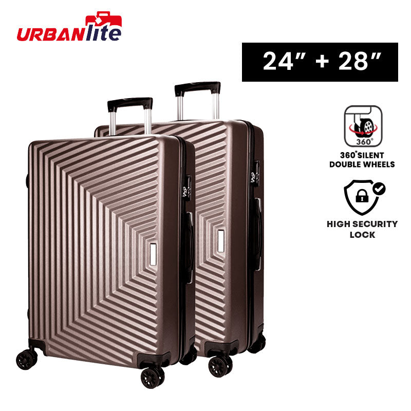 URBANlite Trapez 24"+28" Bundle | 8-Wheel Spinner | Anti-Scratch | Hard Case Luggage - Universal Traveller SG