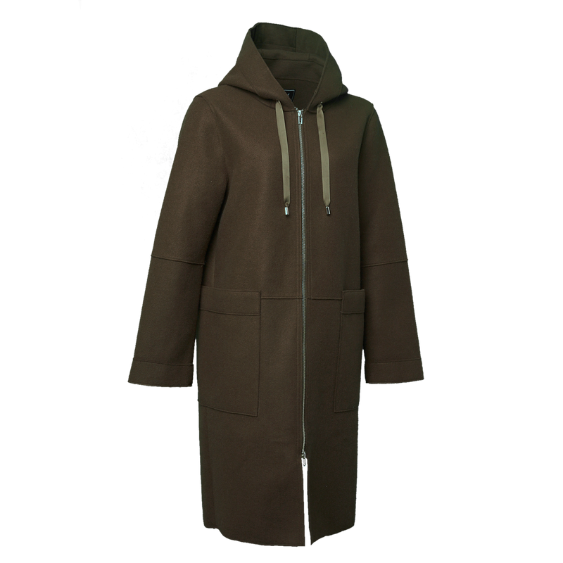 Boxy-Long Line Coat with Hood - Universal Traveller SG