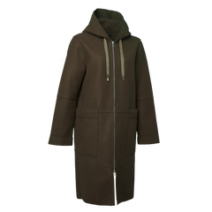 Boxy-Long Line Coat with Hood - Universal Traveller SG